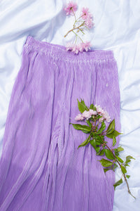 Plisse Solid Pleat Wide Leg Culotte Trousers - Sugar + Style