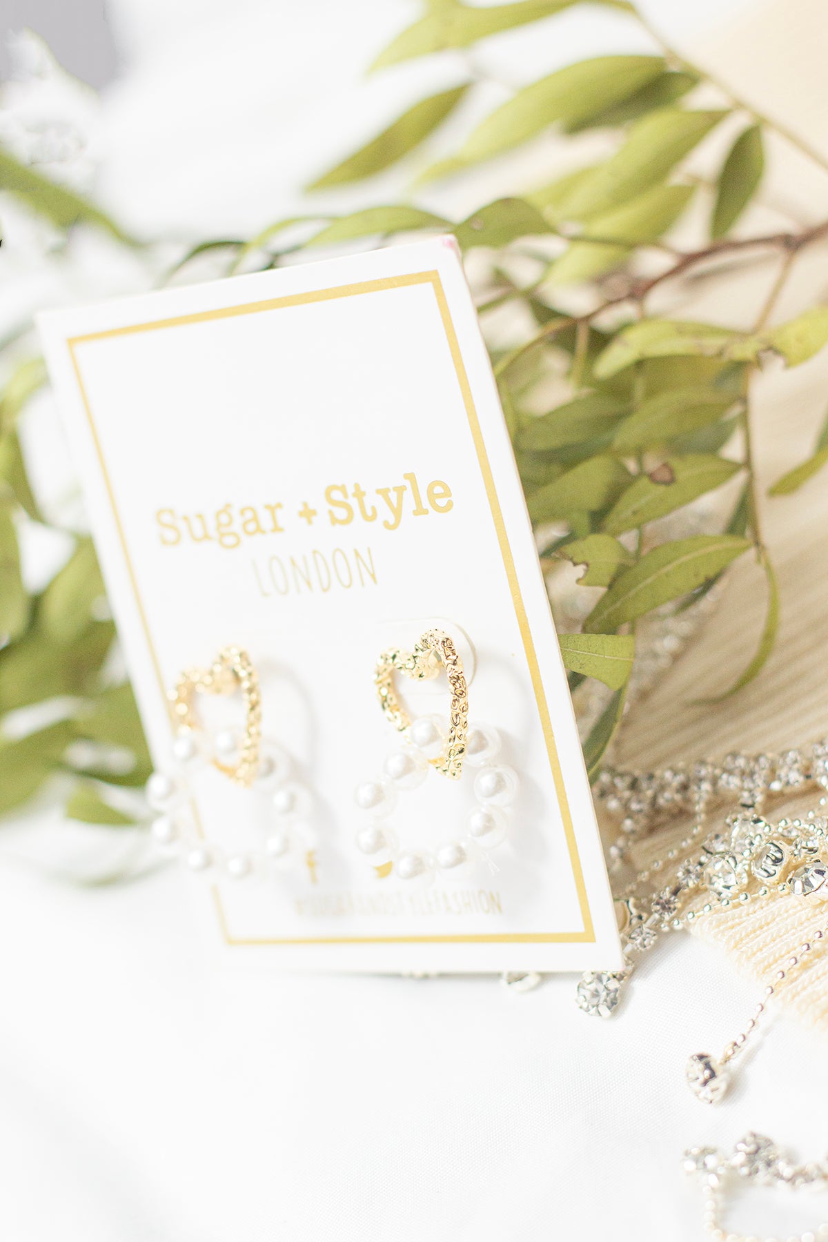 Heart Pearl Loop Layer Earrings - Sugar + Style