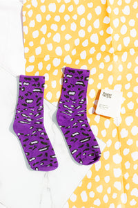 Leopard Print Crew Socks - Sugar + Style