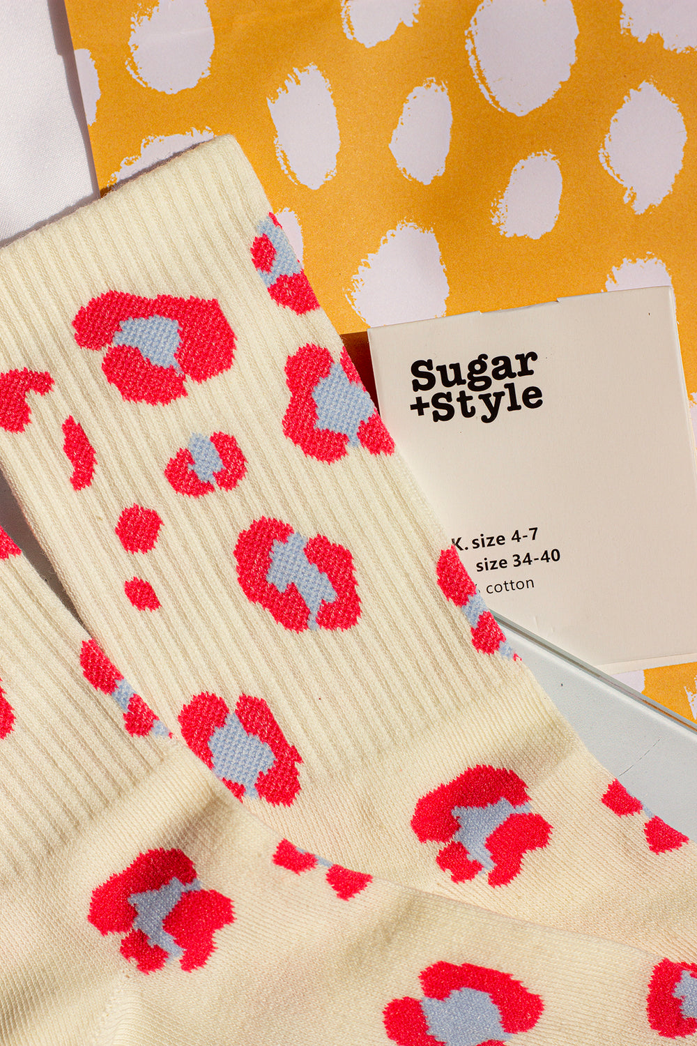 Leopard Print Crew Socks - Sugar + Style