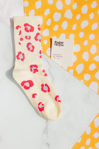 Leopard Print Crew Socks - Sugar + Style