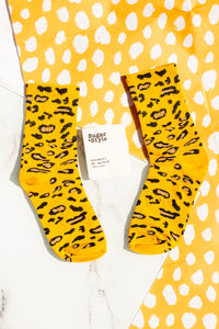 Leopard Print Crew Socks - Sugar + Style