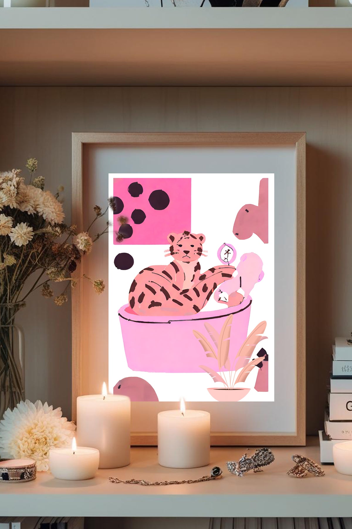 Leopard Bath A4 Print - Sugar + Style