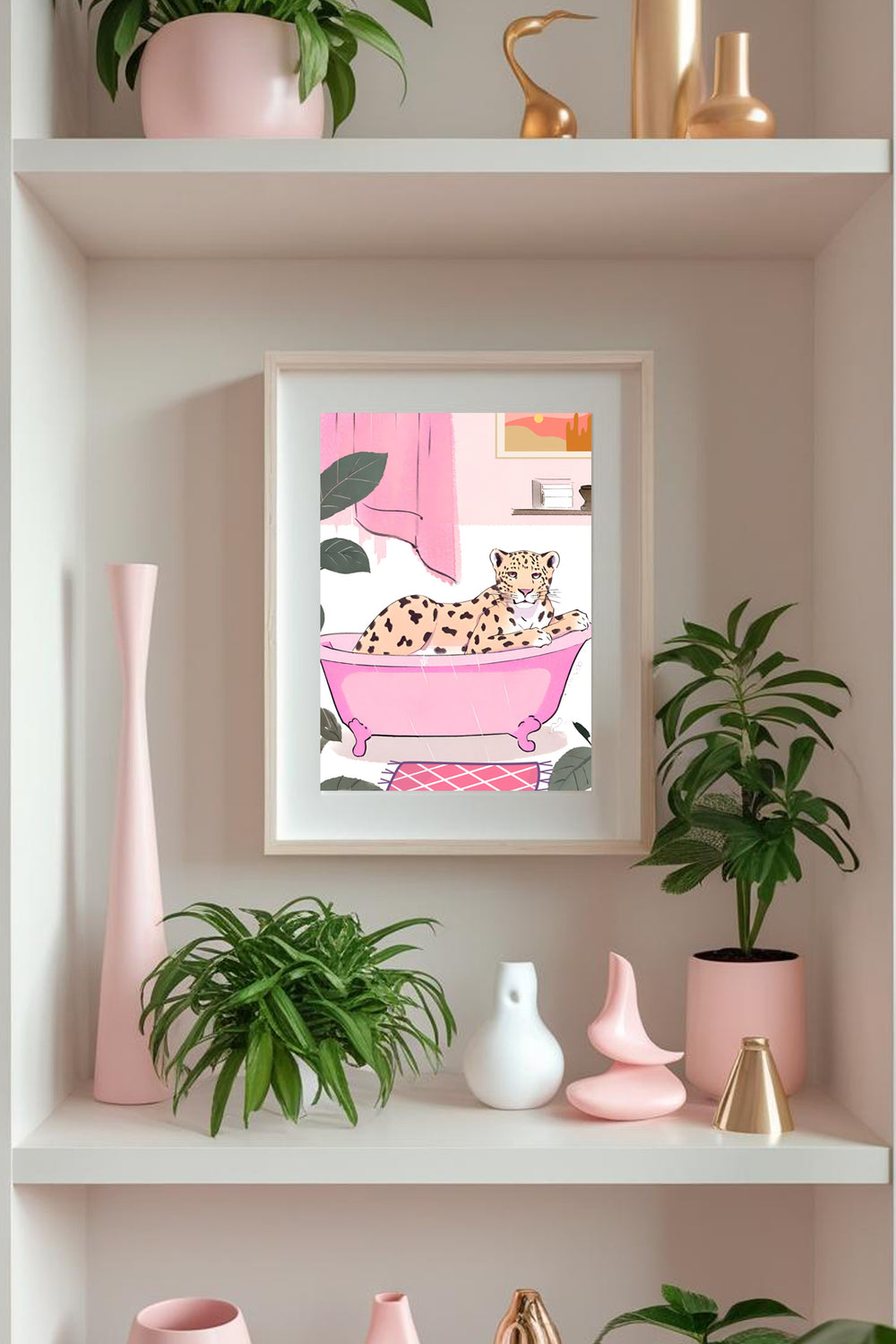 Leopard Bath A4 Print - Sugar + Style