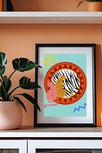 Leopard Circle Couple A4 Print - Sugar + Style