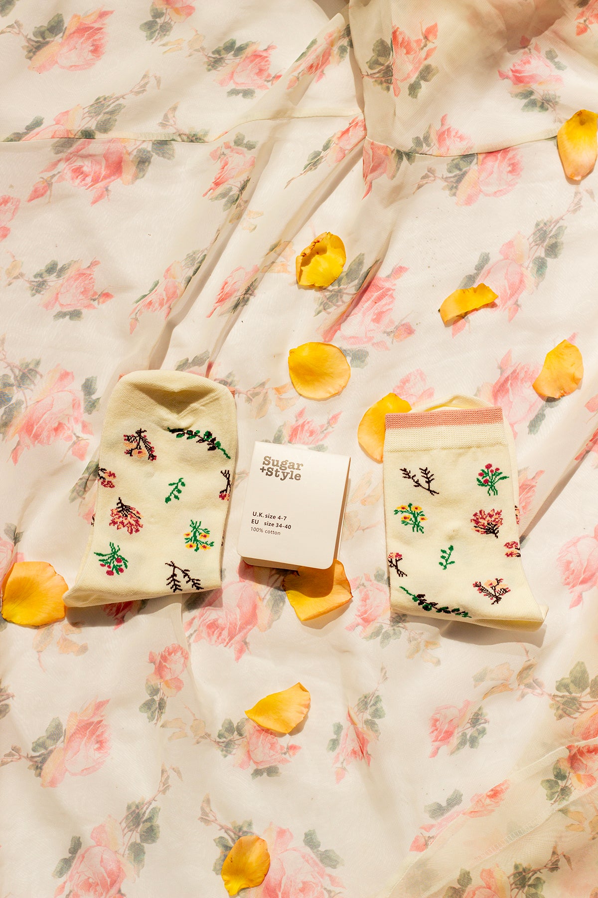 Mini Flower Pattern Socks - Sugar + Style