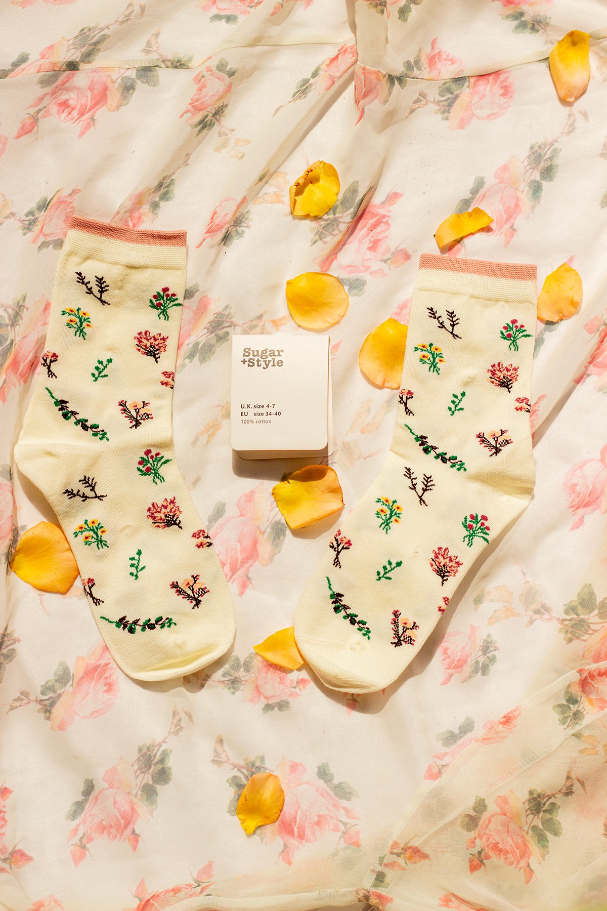 Mini Flower Pattern Socks - Sugar + Style