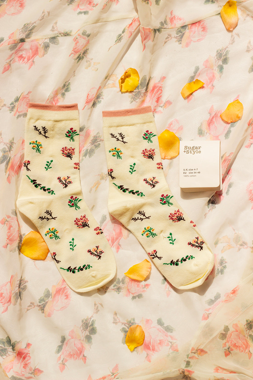 Mini Flower Pattern Socks - Sugar + Style