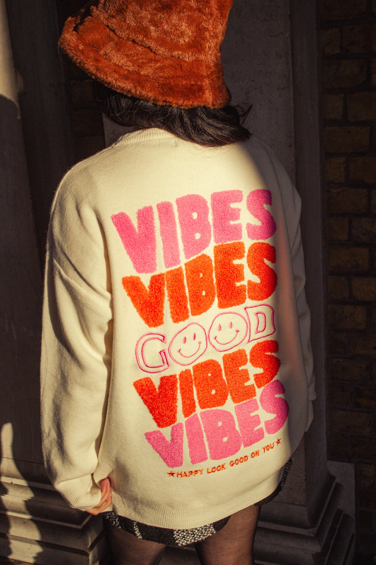 Good Vibes Tufted Jumper - Sugar + Style