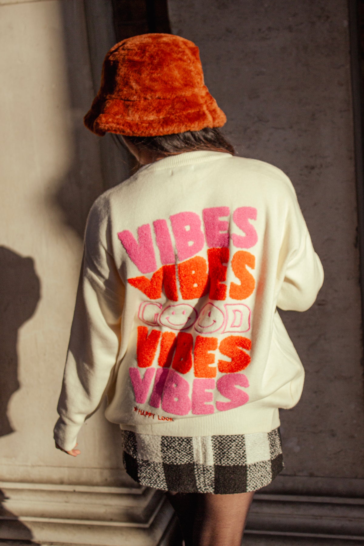 Good Vibes Tufted Jumper - Sugar + Style