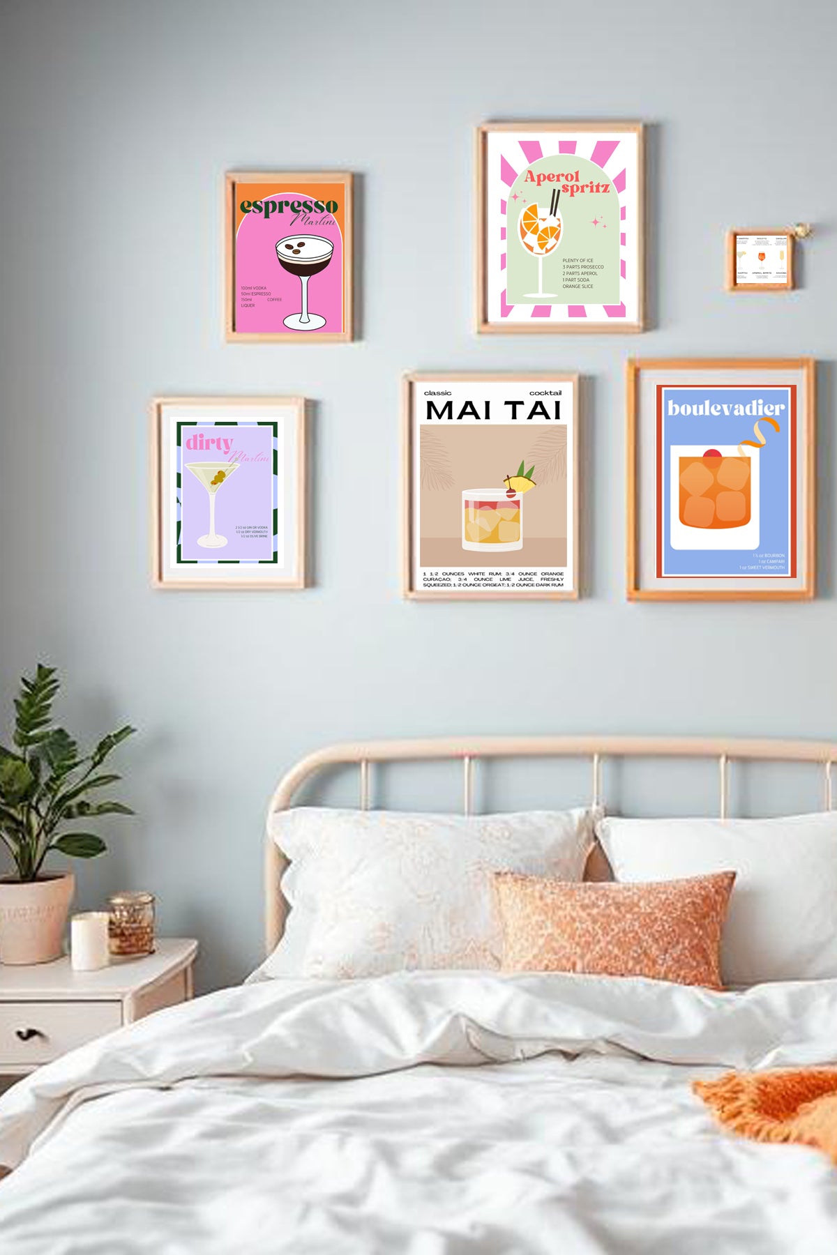 Aperol Spritz Illustrated Recipe A4 Print - Sugar + Style