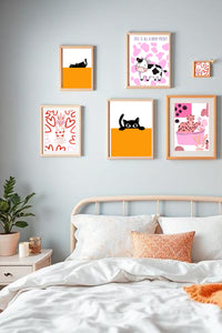 Cat Peep A4 Print - Sugar + Style