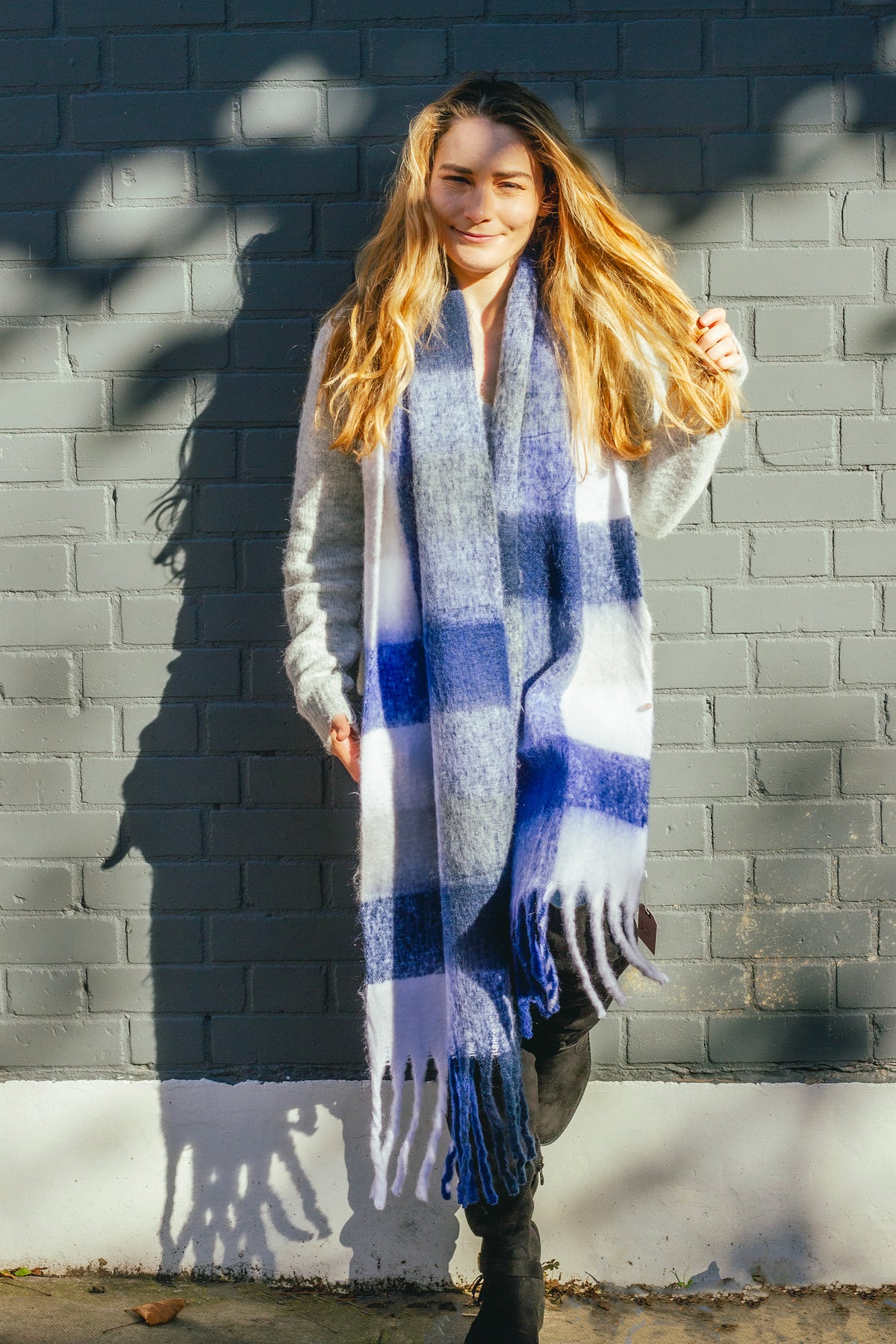 Plaid Warm Wrap Scarf - Sugar + Style