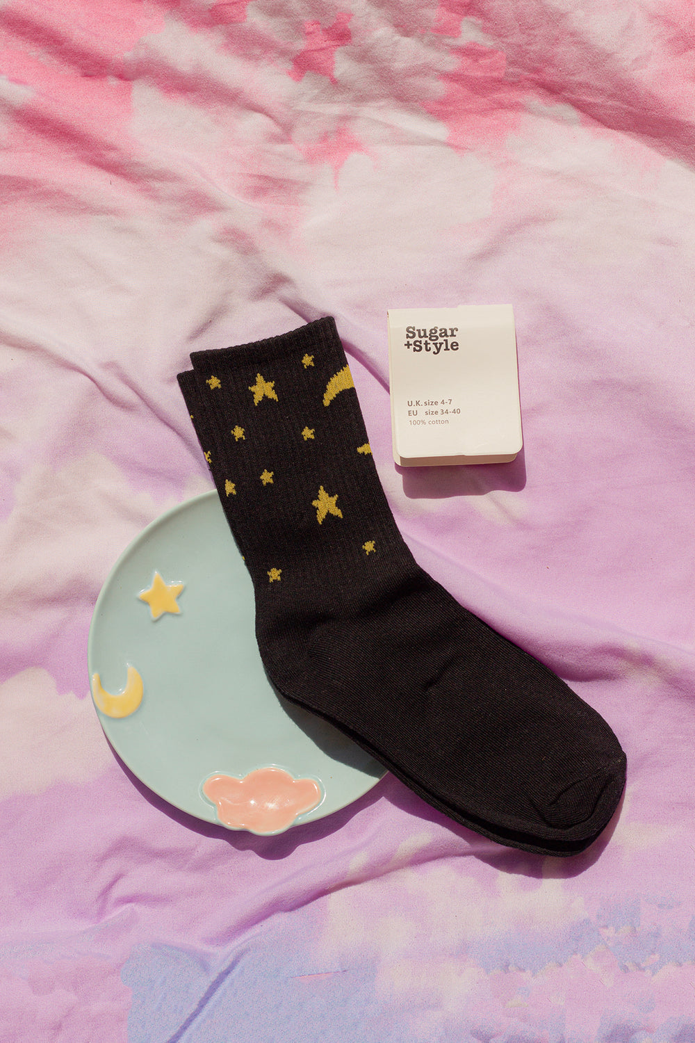 Night Sky Moon and Stars Socks - Sugar + Style