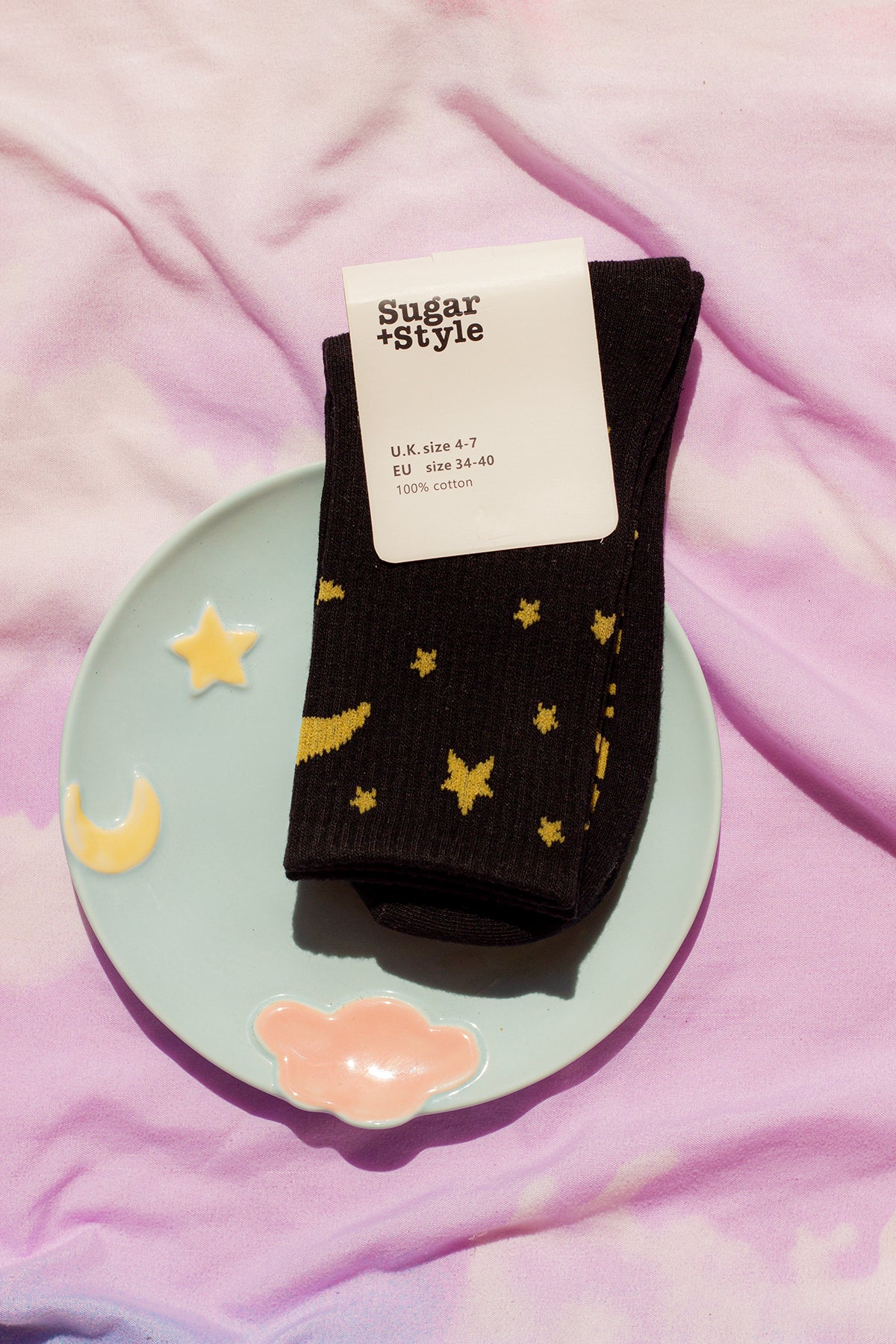 Night Sky Moon and Stars Socks - Sugar + Style