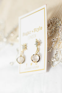 Celestial Star Dangle Earrings - Sugar + Style