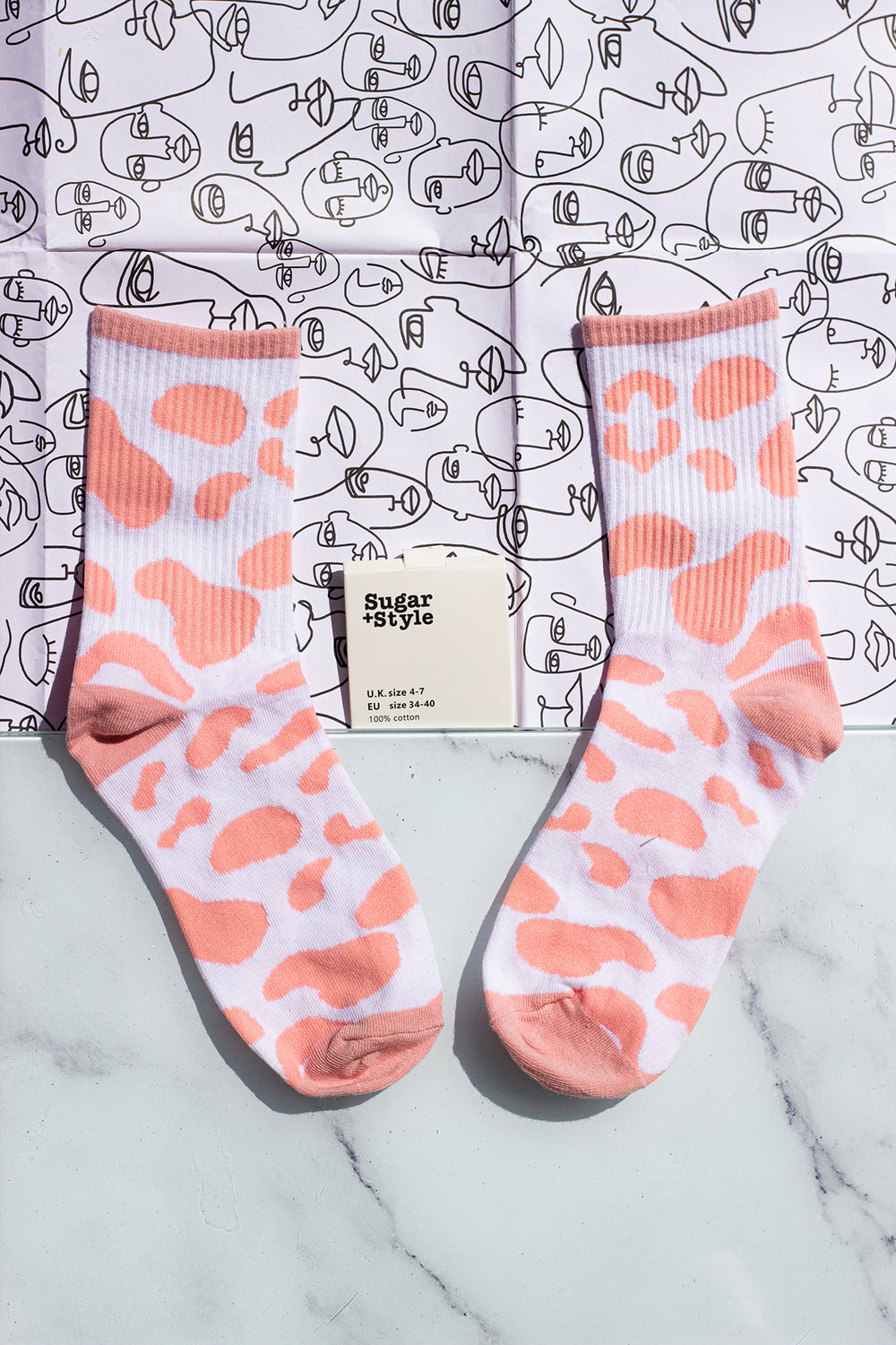 Cow Print Socks - Sugar + Style