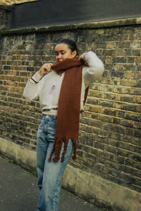 Colour Block Warm Wrap Scarf - Sugar + Style