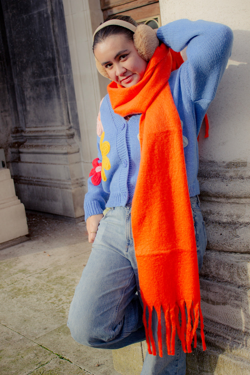 Colour Block Warm Wrap Scarf - Sugar + Style