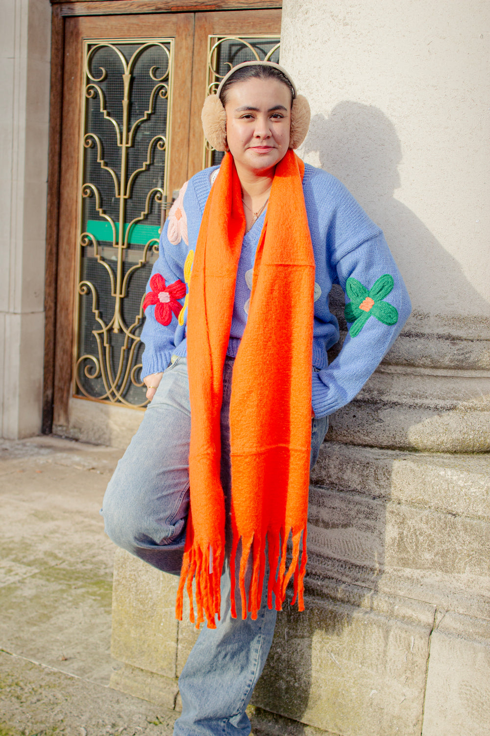 Colour Block Warm Wrap Scarf - Sugar + Style