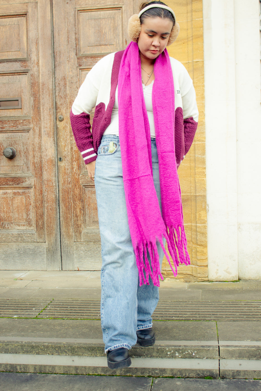 Colour Block Warm Wrap Scarf - Sugar + Style