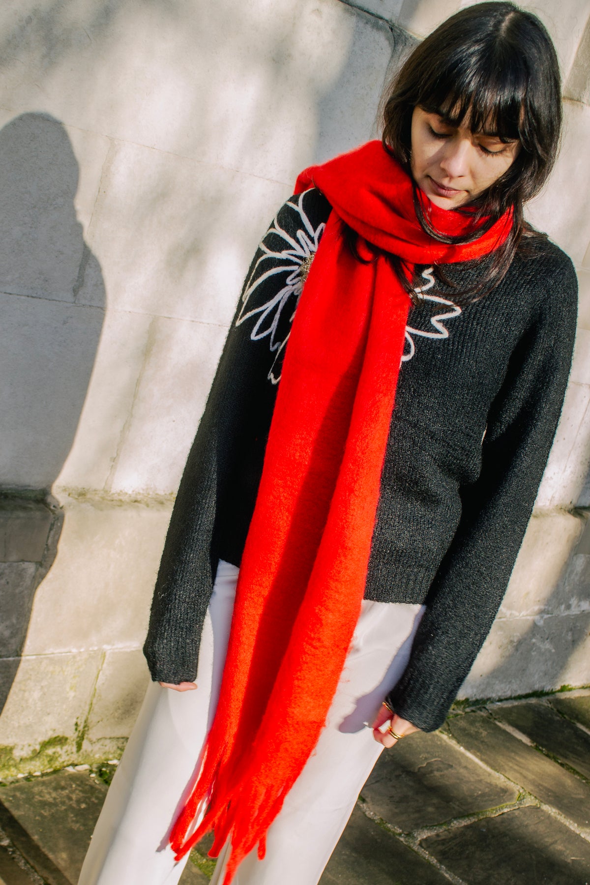 Colour Block Warm Wrap Scarf - Sugar + Style