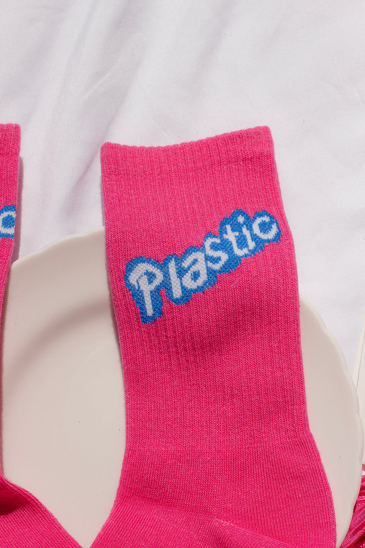 Hot Pink Slogan Socks - Sugar + Style