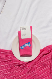 Hot Pink Slogan Socks - Sugar + Style