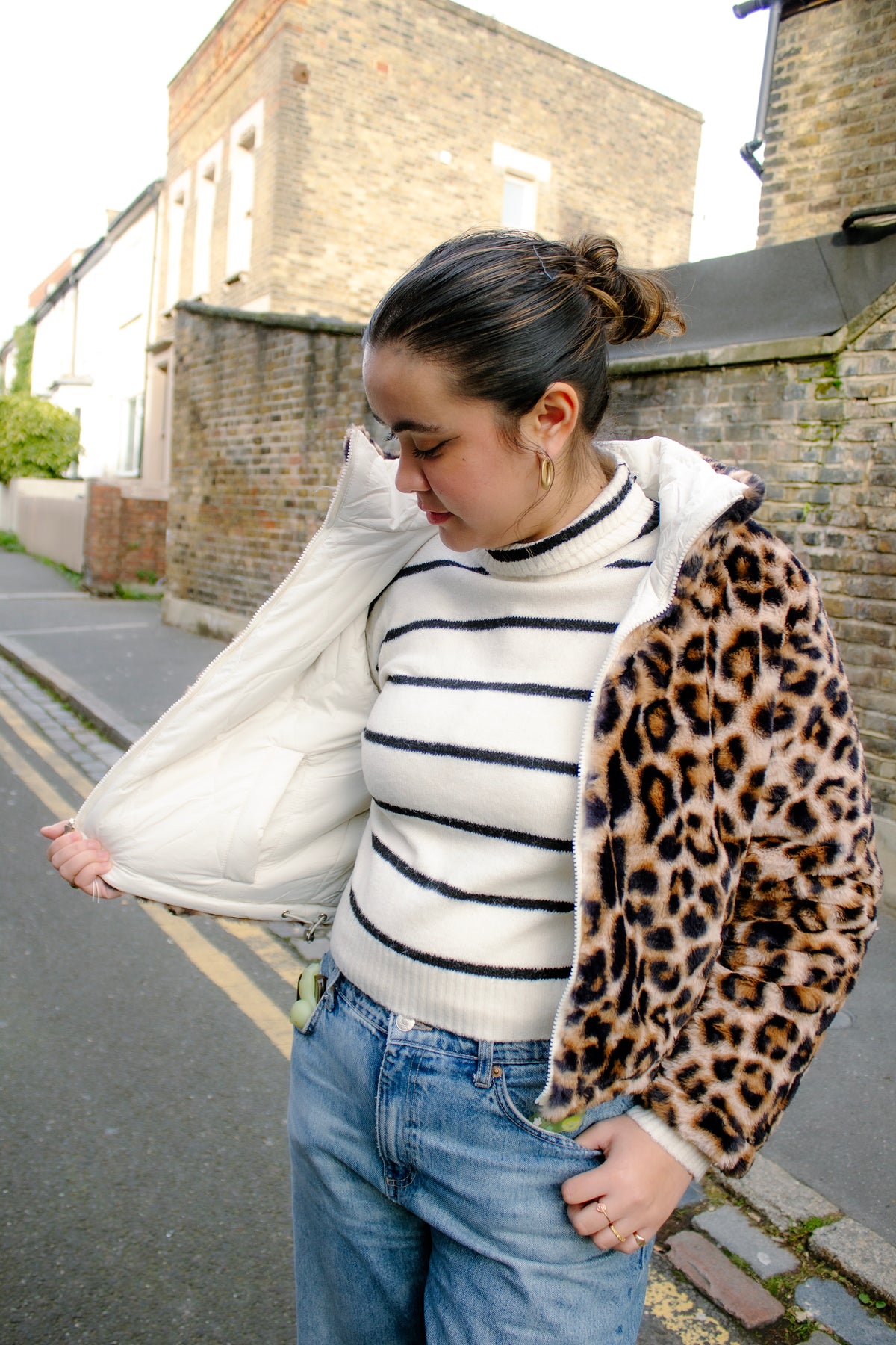 Reversible Leopard and Quilted Jacket - Sugar + Style