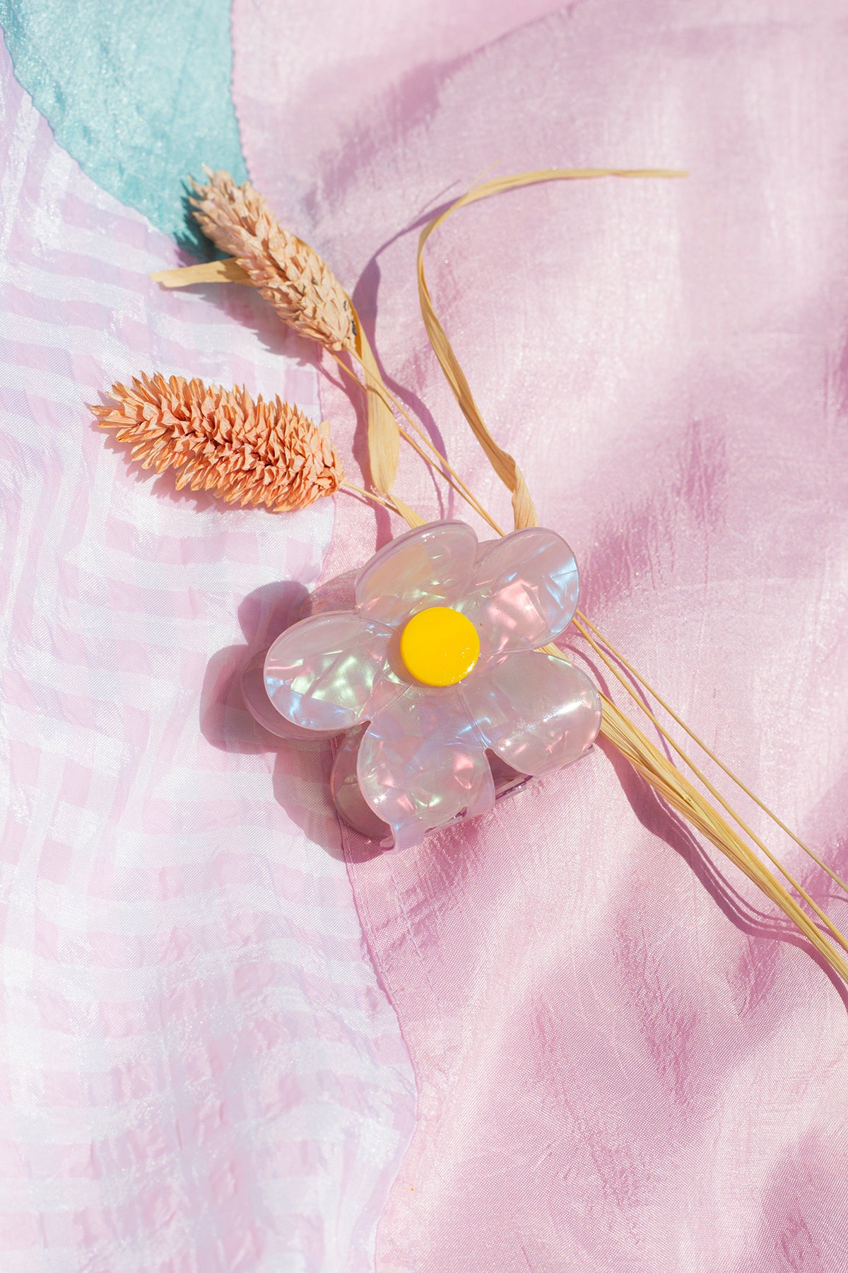 Sparkly Flower Claw Hair Clip - Sugar + Style