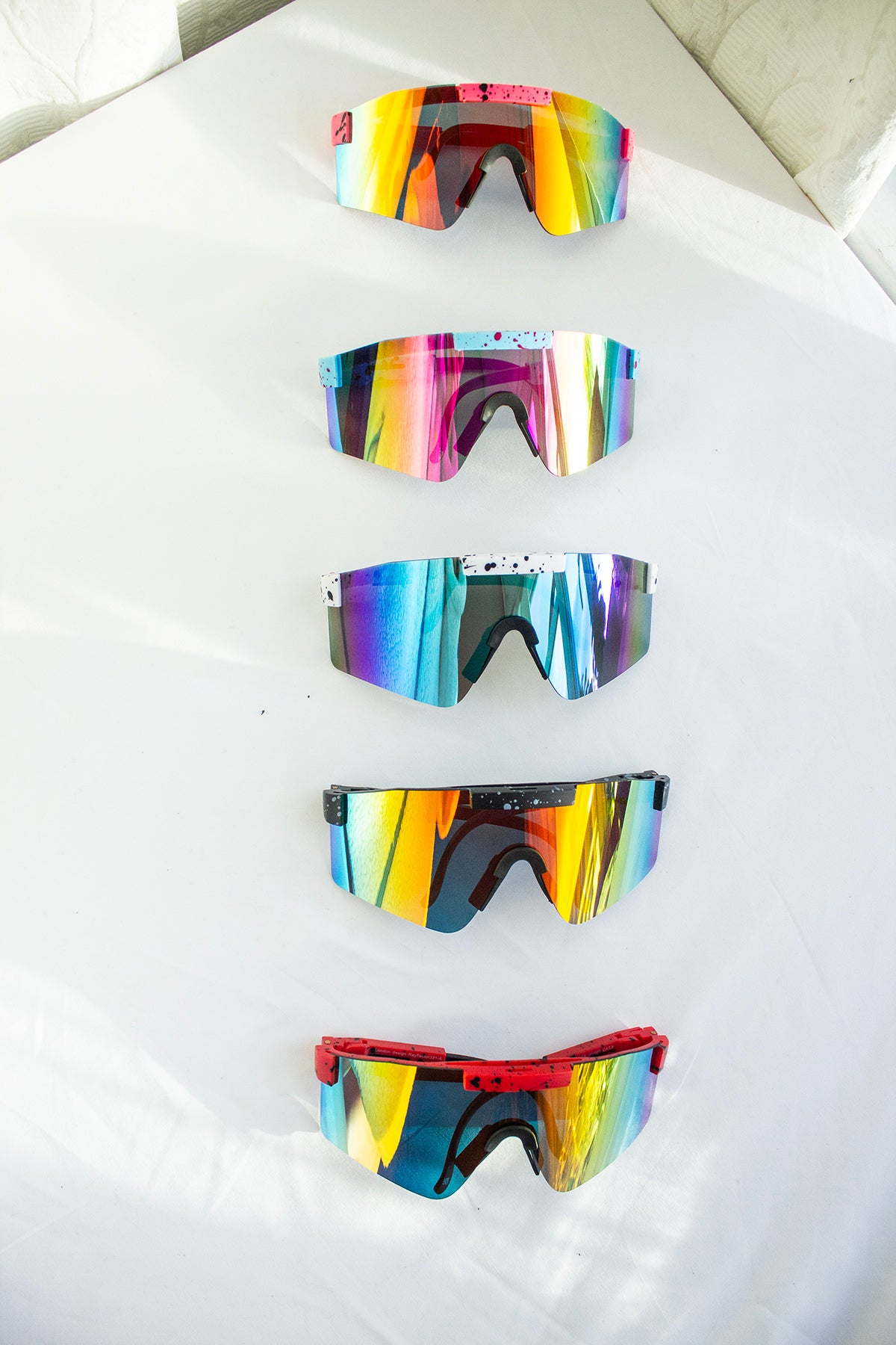 Mirrored Oversize Ski Style Visor Sunglasses Sugar Style