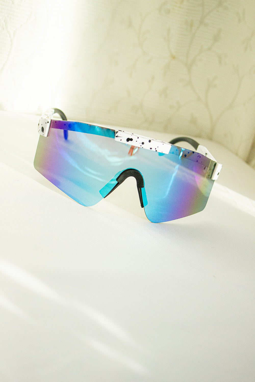Mirrored Oversize Ski Style Visor Sunglasses