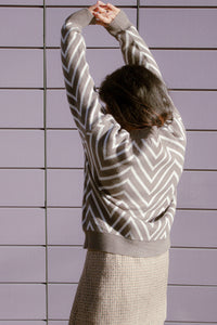 Zig Zag Print Cardigan - Sugar + Style