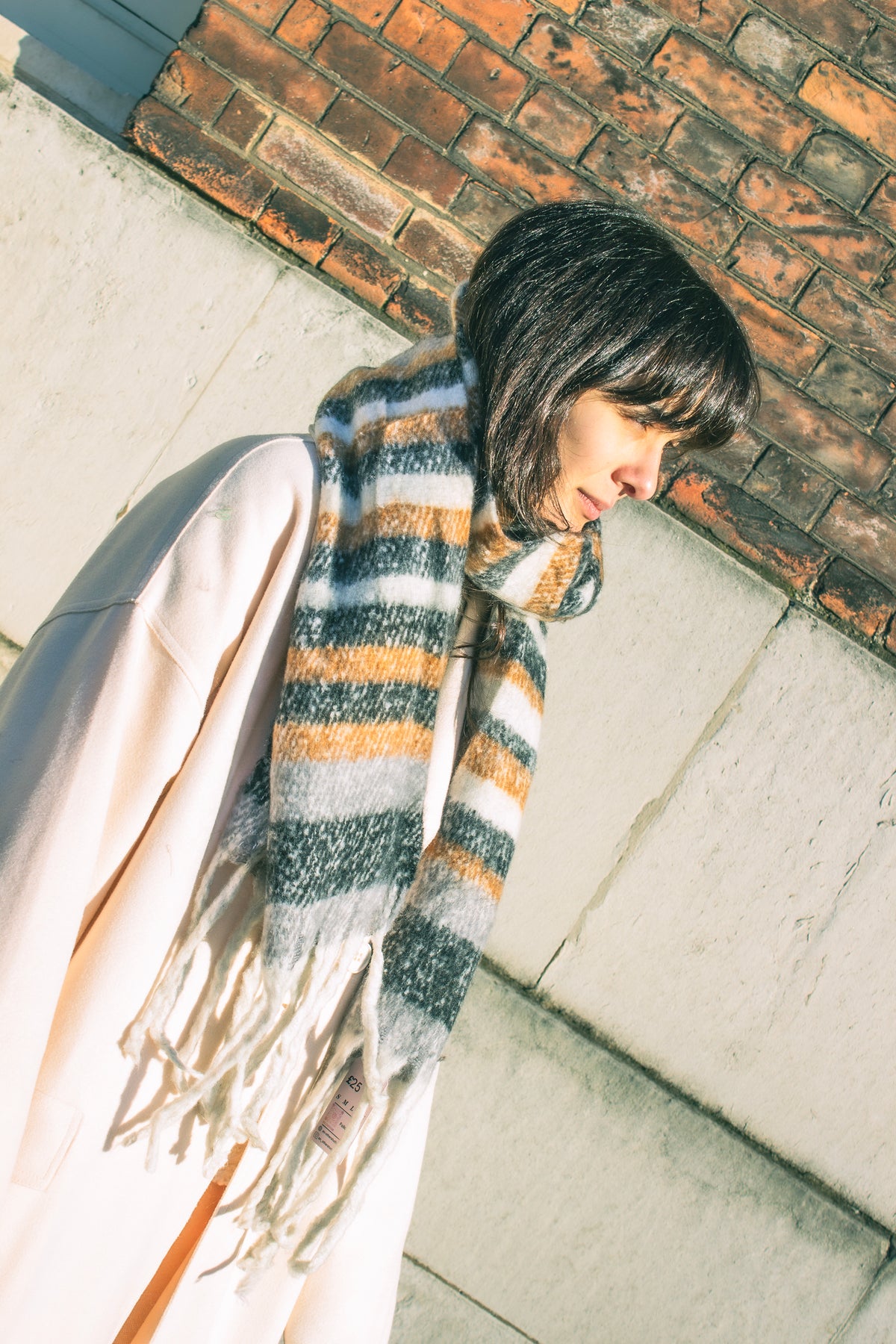 Striped Warm Wrap Scarf - Sugar + Style