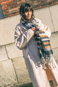 Striped Warm Wrap Scarf - Sugar + Style