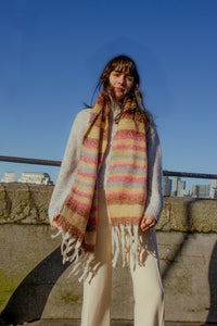 Striped Warm Wrap Scarf - Sugar + Style