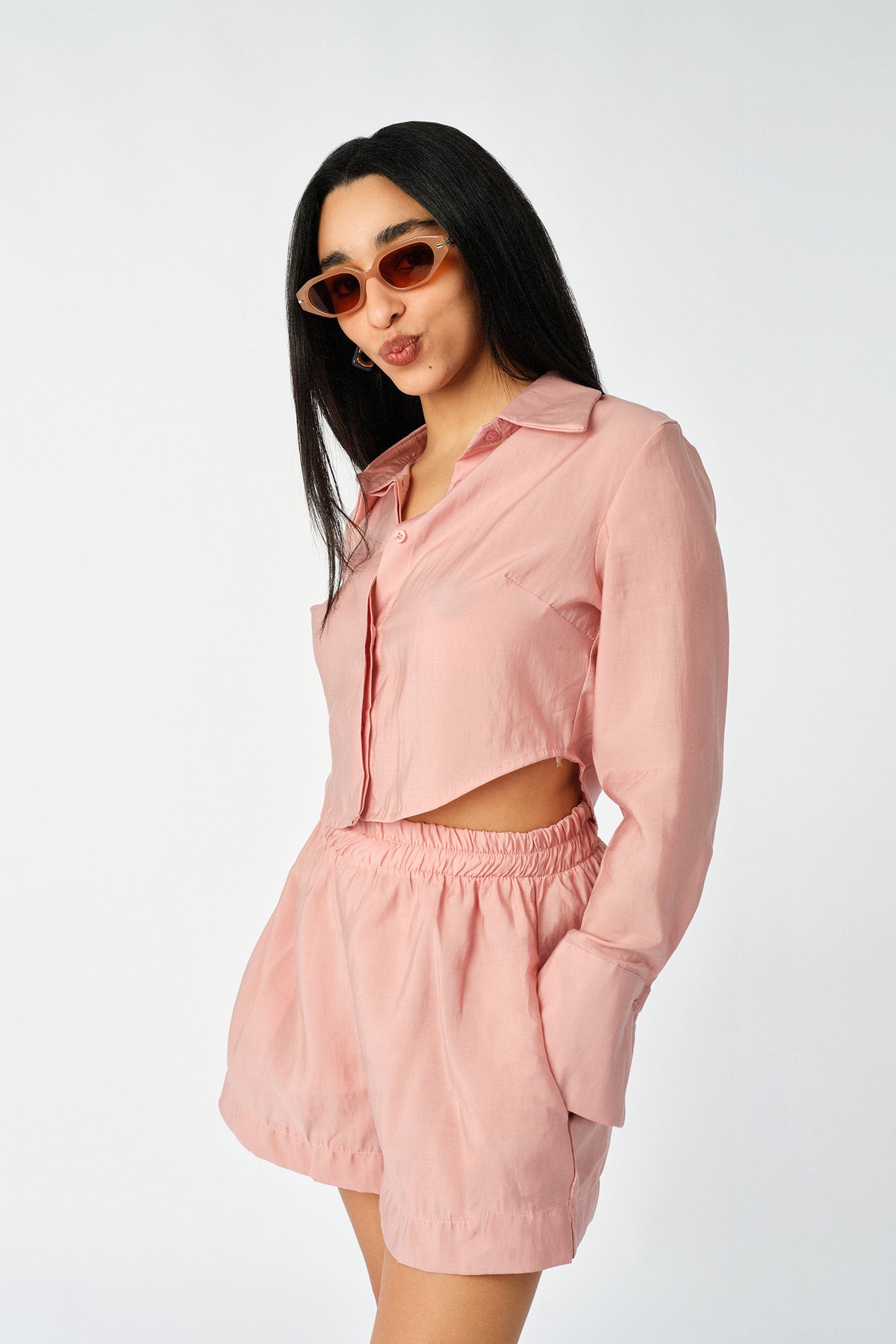 Lightweight Relaxed Ruched Shorts - Sugar + Style
