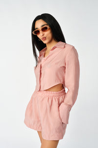 Lightweight Relaxed Ruched Shorts - Sugar + Style