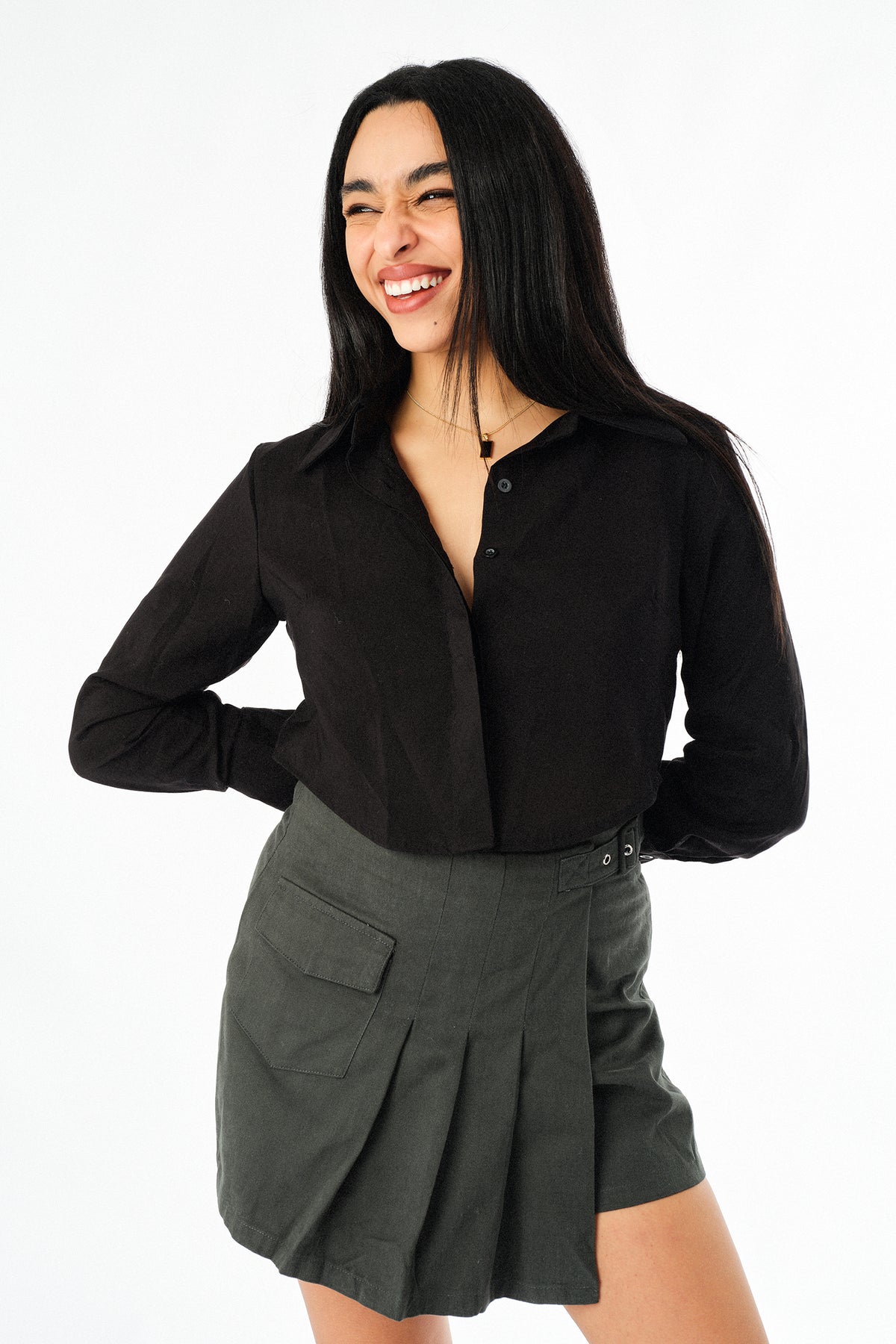 Lightweight Cropped Classic Shirt - Sugar + Style