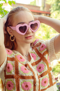 Chunky Oversized Heart Sunglasses - Sugar + Style