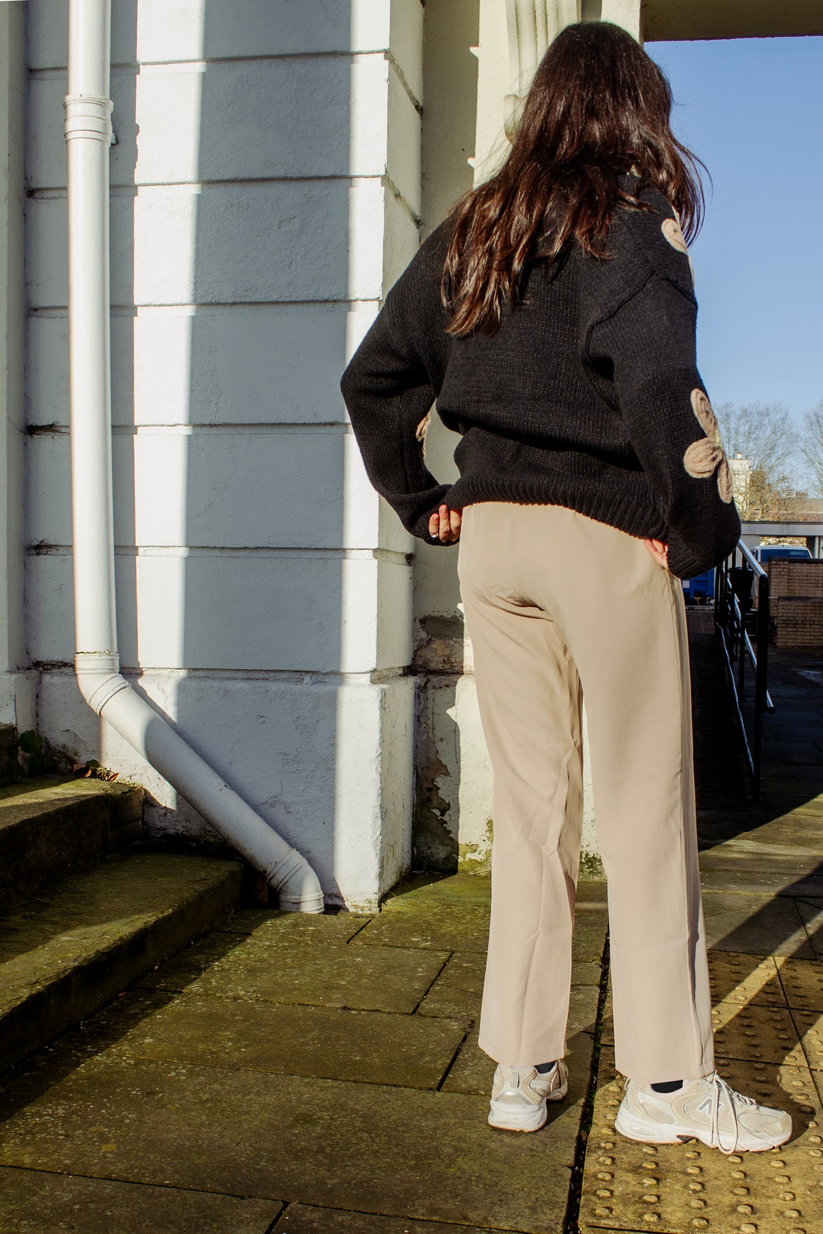 Cross Front Asymmetric Tailored Trousers - Sugar + Style