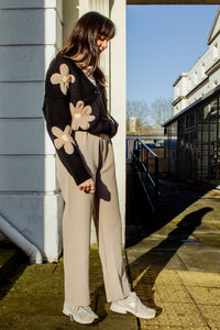 Cross Front Asymmetric Tailored Trousers - Sugar + Style