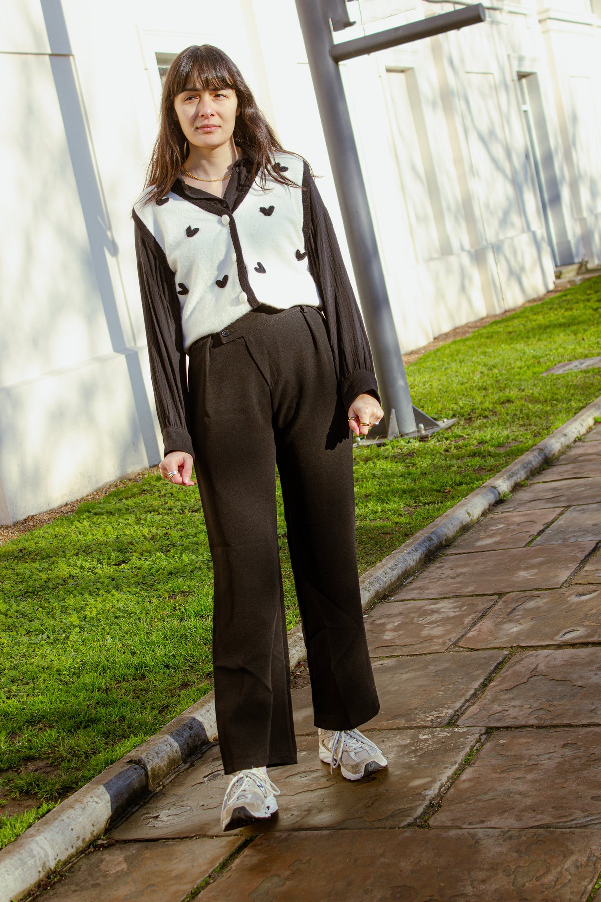 Cross Front Asymmetric Tailored Trousers