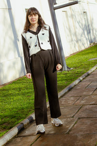 Cross Front Asymmetric Tailored Trousers - Sugar + Style