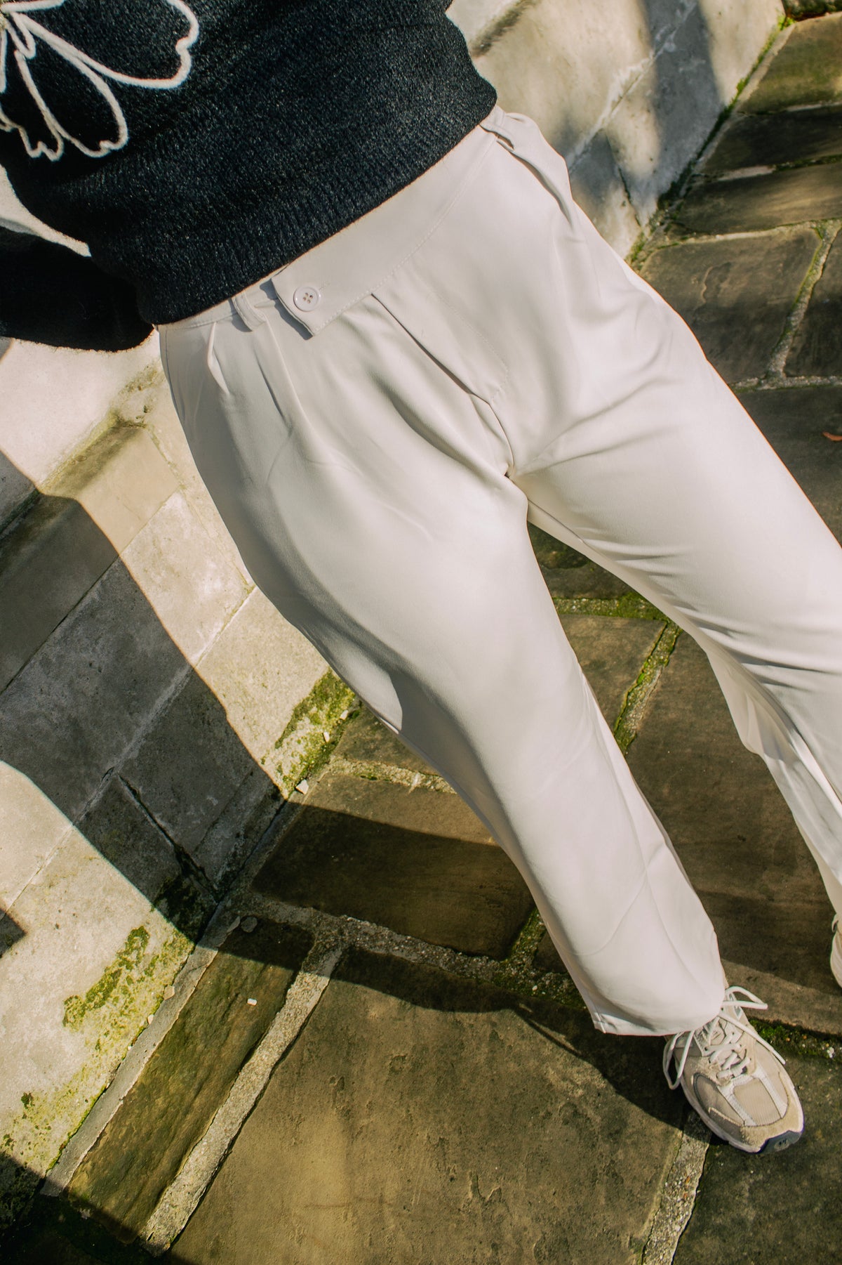 Cross Front Asymmetric Tailored Trousers - Sugar + Style