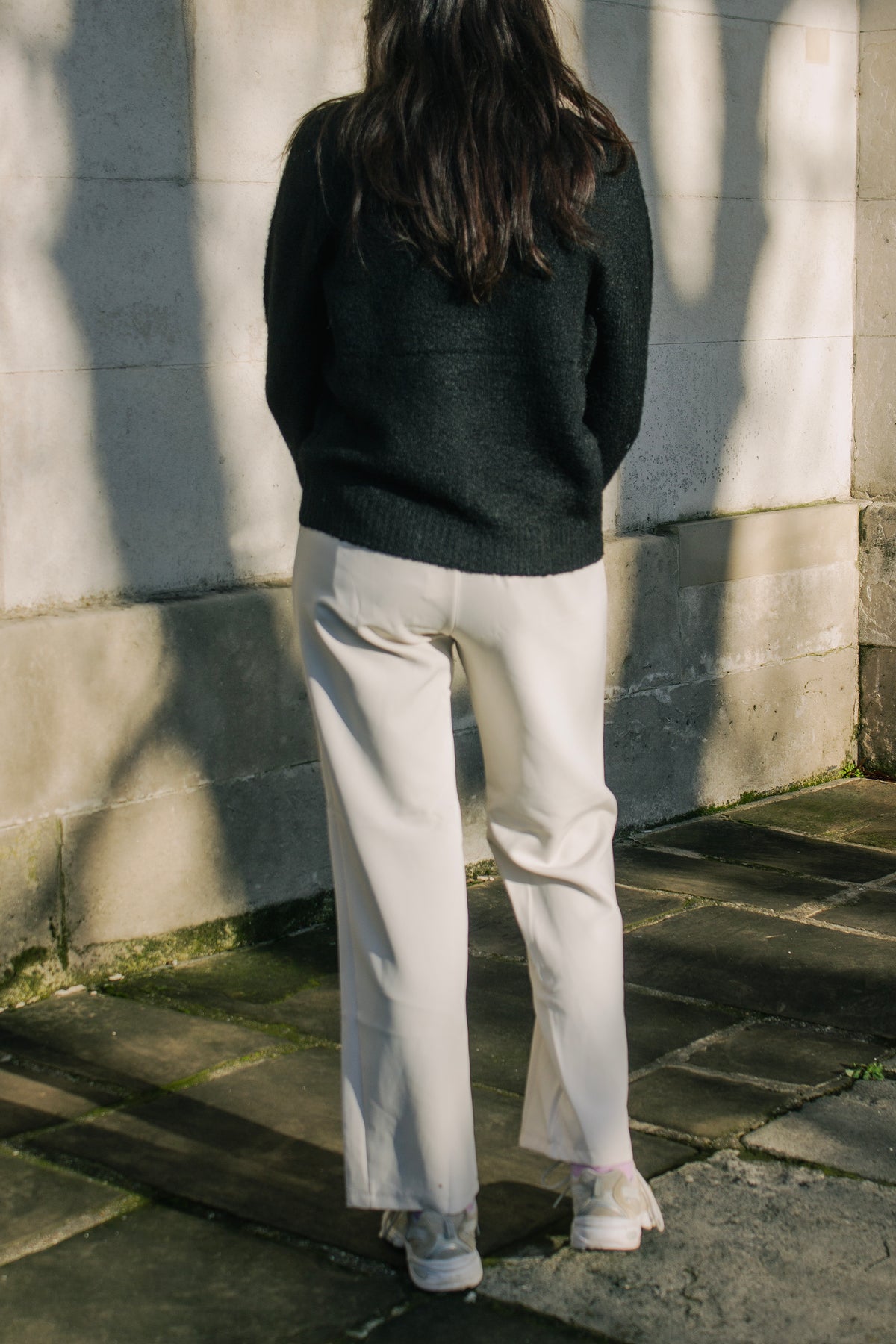 Cross Front Asymmetric Tailored Trousers - Sugar + Style