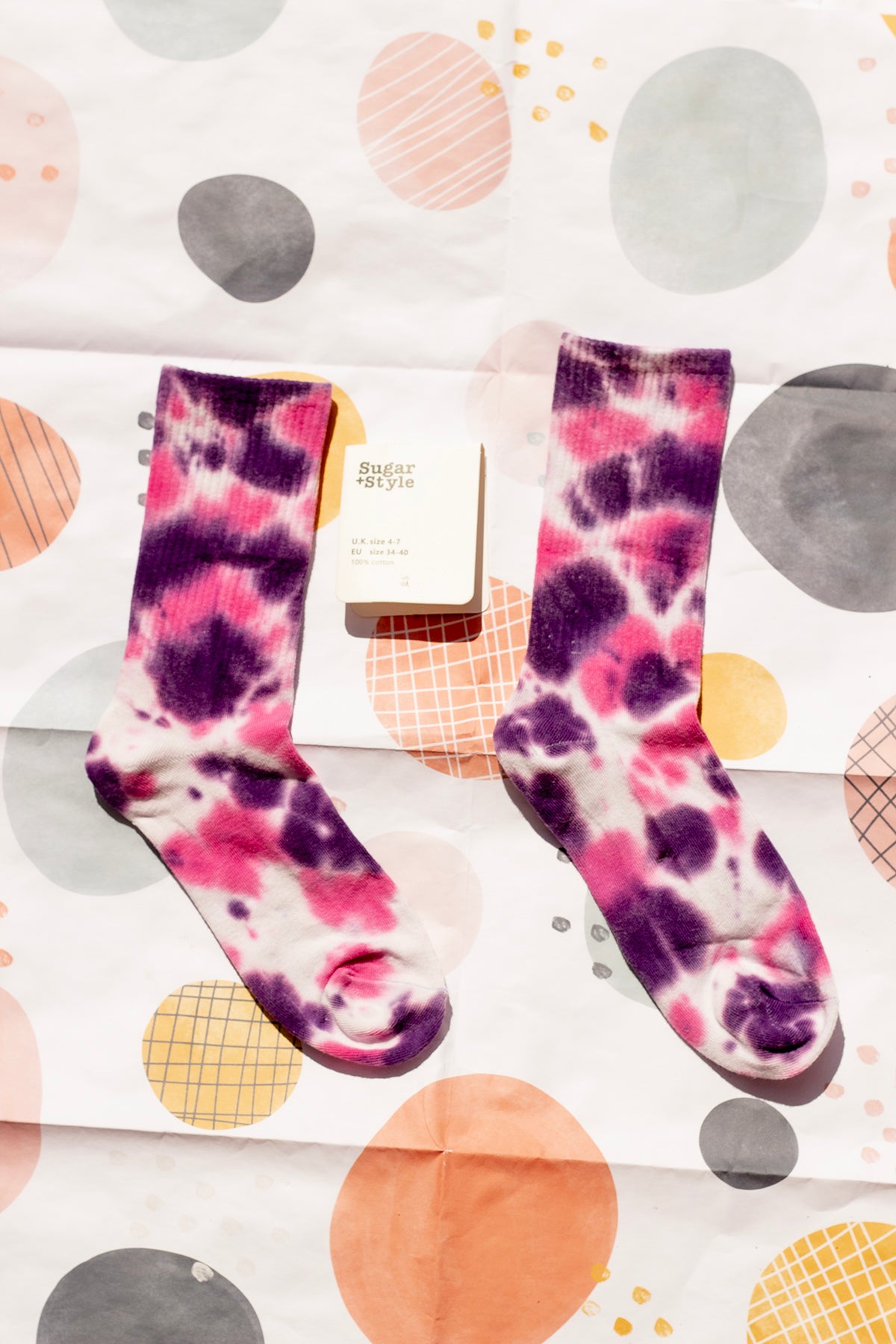 Tie Dye Ribbed Socks - Sugar + Style