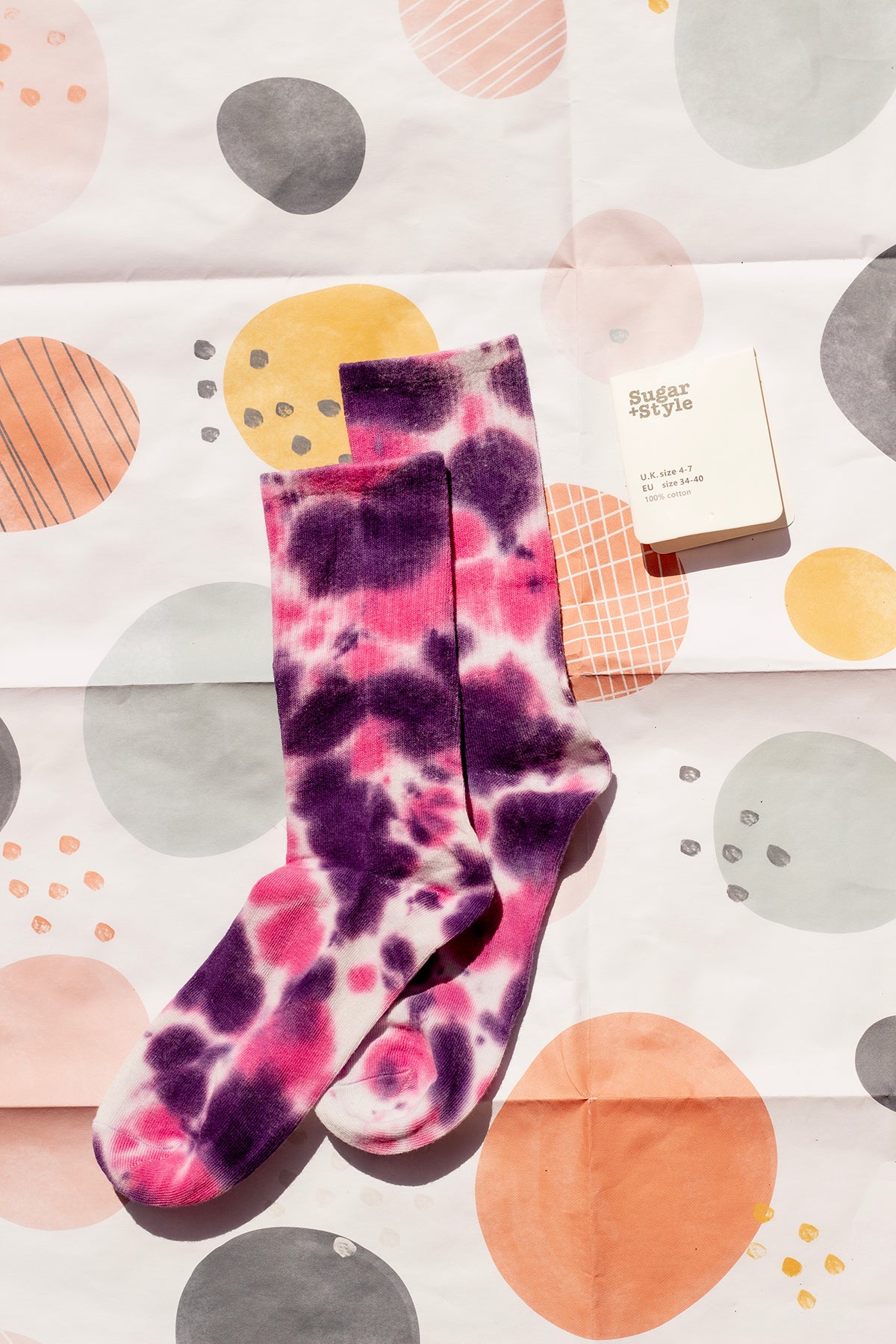 Tie Dye Ribbed Socks - Sugar + Style