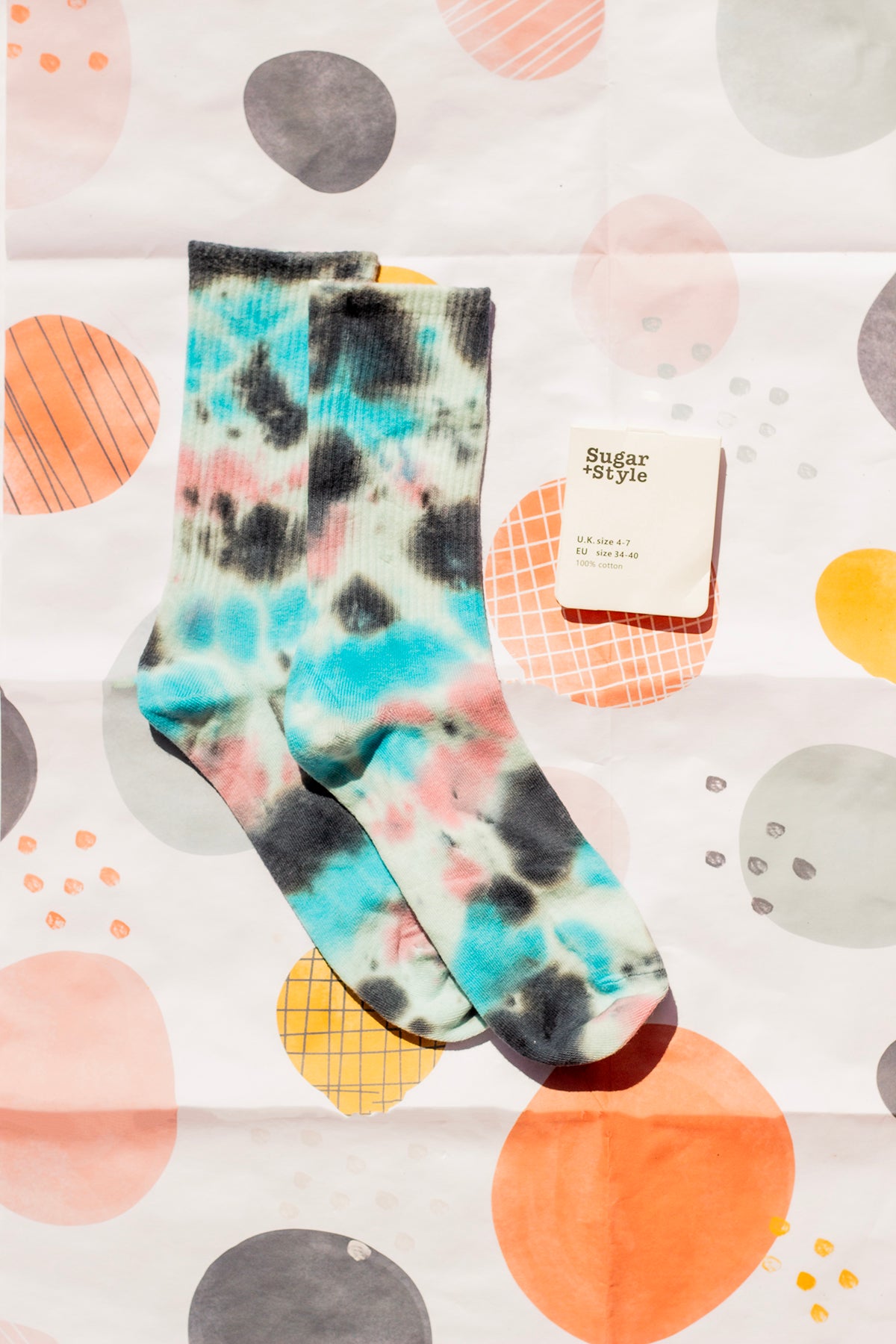 Tie Dye Ribbed Socks - Sugar + Style