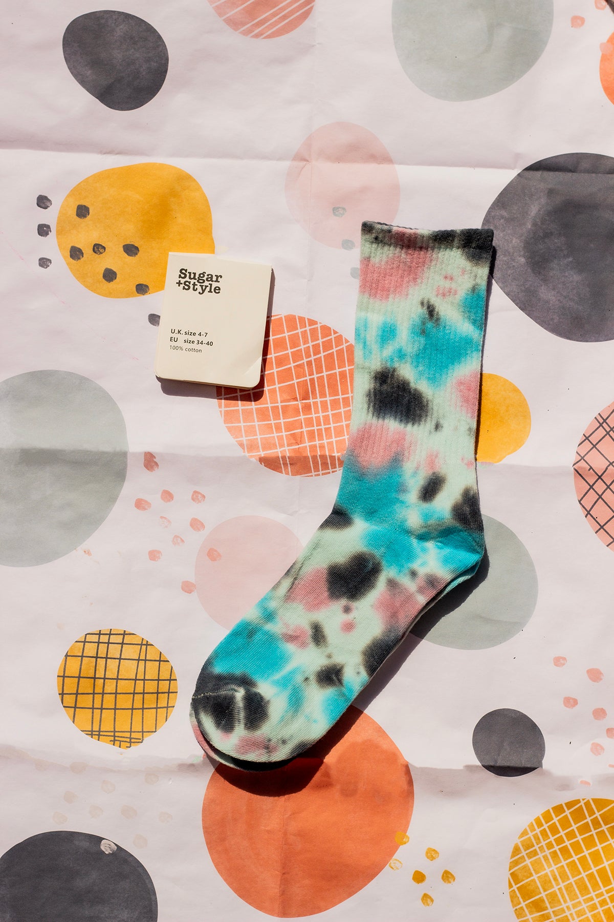 Tie Dye Ribbed Socks - Sugar + Style